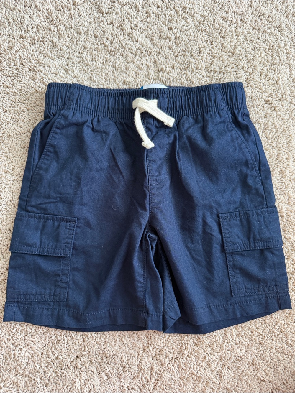 Old Navy boys Navy Cargo Drawstring Shorts size small 6-7